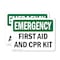 Signmission First Aid And CPR Kit, 10 in W x Rectangle, Plastic OS-2PACK-EM-P-710-L-10366 - alternate 1